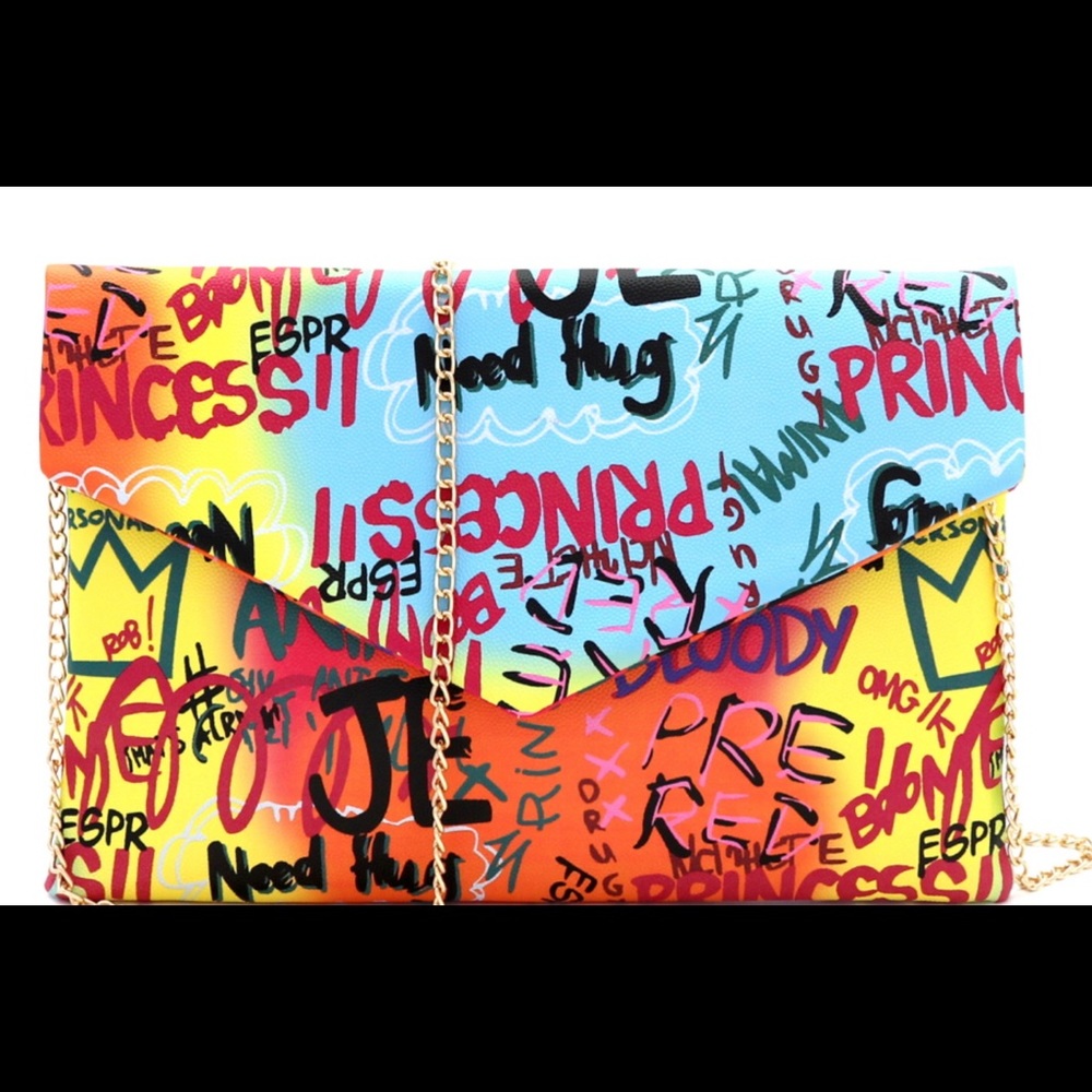 Graffiti Envelope Clutch